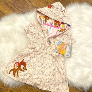 Disney Bambi Swim Coverup Hoodie Dress 2T NWT